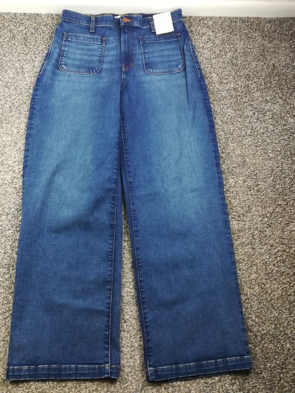 NWT 2024 Madewell Jeans Emmett Wide Leg Patch Pocket Blue Womens 29 NR479 $138 - Picture 2 of 13